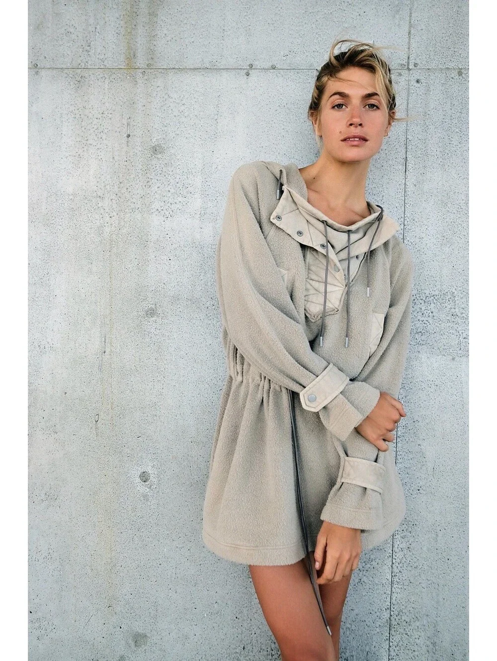 Free People x We The Free Sadie Surplus Slouchy Longline Knit Jacket Size Small